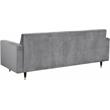 Maklaine Contemporary Upholstery Velvet Sofa in Gray
