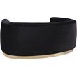 Maklaine Contemporary Velvet Loveseat in Black