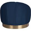 Maklaine Contemporary Upholstery Navy Velvet Chair