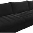 Maklaine Contemporary Black Velvet Modular Sectional