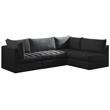 Maklaine Contemporary Black Velvet Modular Sectional