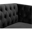 Maklaine Upholstery Contemporary Velvet and Iron Chair - Black