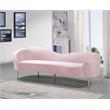 Maklaine Contemporary Upholstery Velvet Sofa in Pink