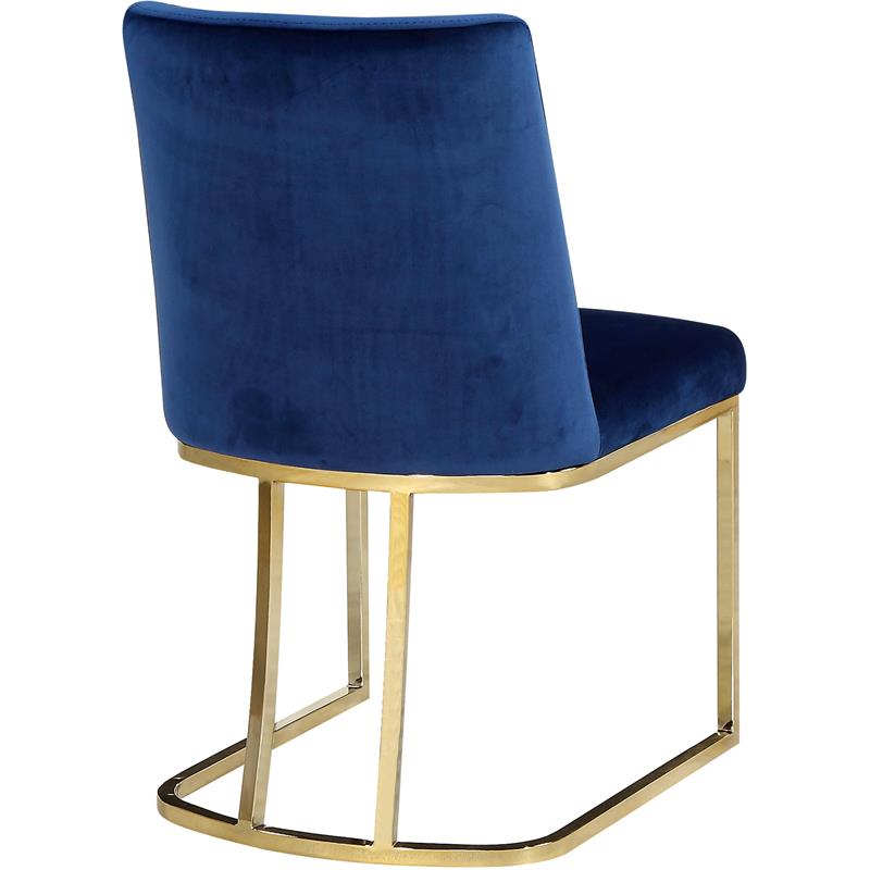 Maklaine Contemporary Navy Velvet Dining Chair (Set of 2)