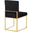 Maklaine Contemporary Black Velvet Dining Chair (Set of 2)