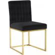 Maklaine Contemporary Black Velvet Dining Chair (Set of 2)
