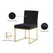 Maklaine Contemporary Black Velvet Dining Chair (Set of 2)