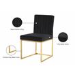 Maklaine Contemporary Black Velvet Dining Chair (Set of 2)
