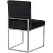 Maklaine Contemporary Black Velvet Dining Chair (Set of 2)