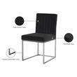Maklaine Contemporary Black Velvet Dining Chair (Set of 2)