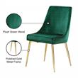 Maklaine Contemporary Green Velvet Dining Chair (Set of 2)