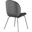 Maklaine Contemporary Gray Velvet Dining Chair (Set of 2)