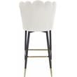 Maklaine Contemporary Cream Velvet Stool (Set of 2)