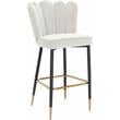 Maklaine Contemporary Cream Velvet Stool (Set of 2)