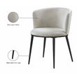 Maklaine Contemporary Cream Velvet Dining Chair (Set of 2)