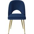 Maklaine Contemporary Navy Velvet Dining Chair (Set of 2)