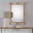 Maklaine Contemporary Decorative Glass Mirror in Gold
