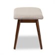 Maklaine Transitional Styled Fabric Dining Bench in Light Gray