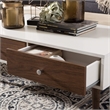Maklaine Modern Wood Top Storage Coffee Table in White and Brown