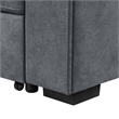 Maklaine Fabric Reversible Sleeper Sofa with Storage Cup Holder USB in Gray