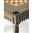 Maklaine Transitional Engineered Wood Multi Game Table in Silver