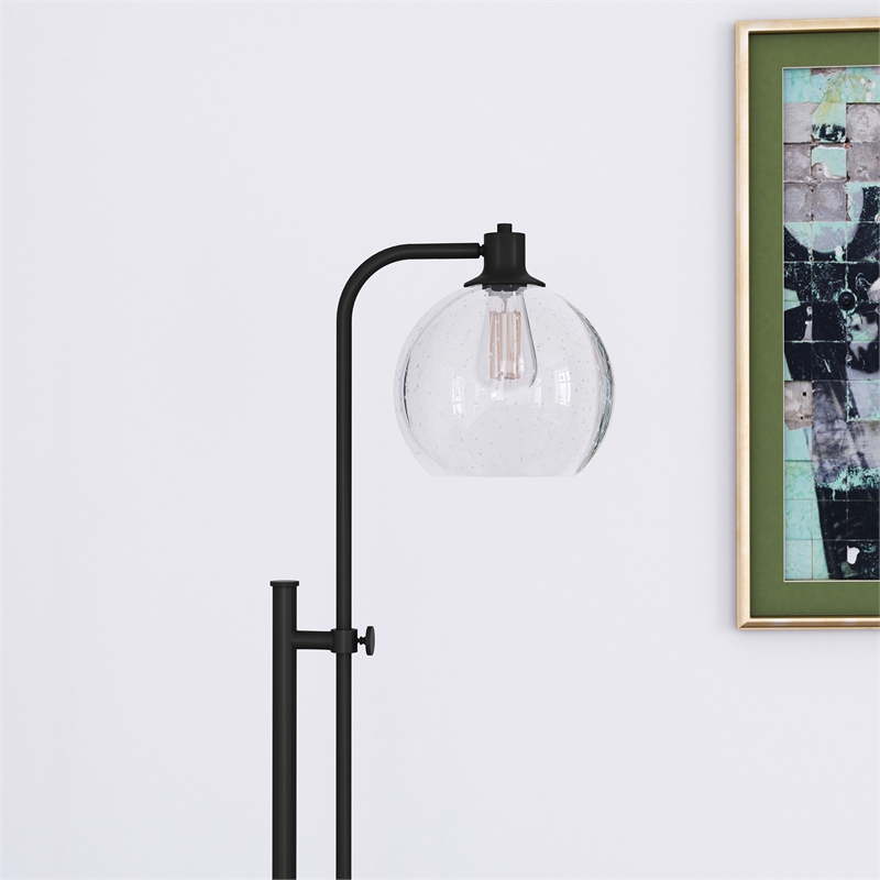 Maklaine Industrial Height Adjustble Floor Lamp in Black and Bronze
