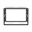 Maklaine Mid-Century Metal Black and Bronze Finish Console Table