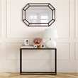 Maklaine Mid-Century Metal Black and Bronze Finish Console Table