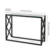 Maklaine Mid-Century Metal Black and Bronze Finish Console Table