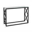 Maklaine Mid-Century Metal Black and Bronze Finish Console Table