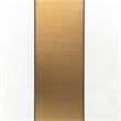 Maklaine Contemporary Side Table with Glass Top in Brass Finish