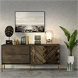 Maklaine Industrial Exposed Bulb Table in Brass with Clear Glass Shade