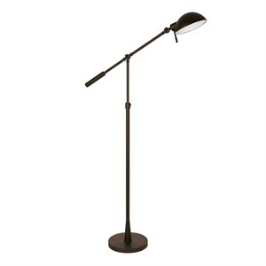 Maklaine Contemporary 61 &quot Metal Tilting Floor Lamp in Brushed Bronze