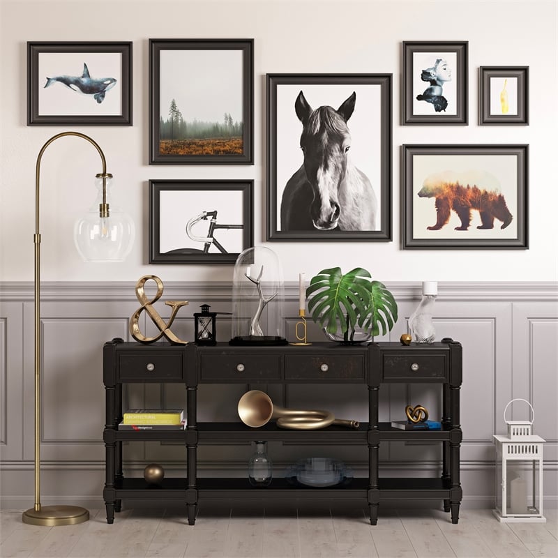 Maklaine Contemporary Metal Arc Floor Lamp in Brass and Gold