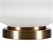 Maklaine Contemporary Glass Triple Gourd Lamp in Matte White