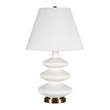 Maklaine Contemporary Glass Triple Gourd Lamp in Matte White