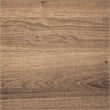 Maklaine Mid-Century Rustic Oak Side Table in Black/Bronze