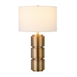 Maklaine Mid-Century Handcrafted Steel Table Lamp in Golden Brass