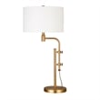 Maklaine Industrial Height-Adjustable Brass Table Lamp