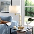 Maklaine Industrial Height-Adjustable Brass Table Lamp