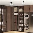 Maklaine Industrial Semi Flush Mount Ceiling Light in Matte Black