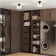 Maklaine Industrial Semi Flush Mount Ceiling Light in Matte Black