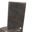 Maklaine 6 Piece  Dining Set with Tall Back Chairs and Settee in Rich Walnut