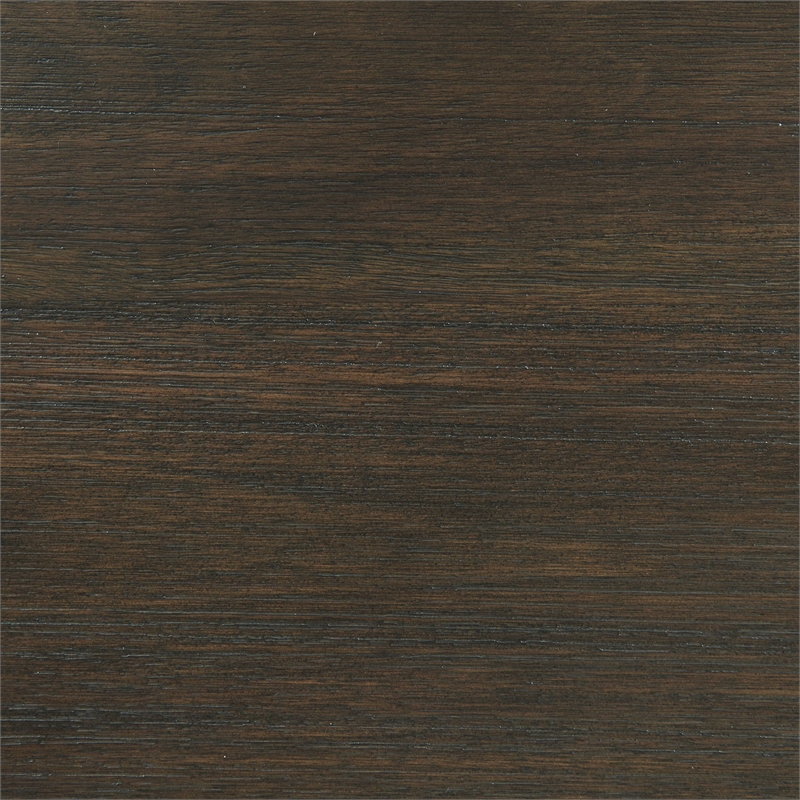 Maklaine Transitional Glass Round Counter Height Dining Table in Walnut