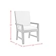 Maklaine Transitional Wood Standard Height Arm Chair Set in Gray