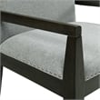 Maklaine Transitional Wood Standard Height Arm Chair Set in Gray