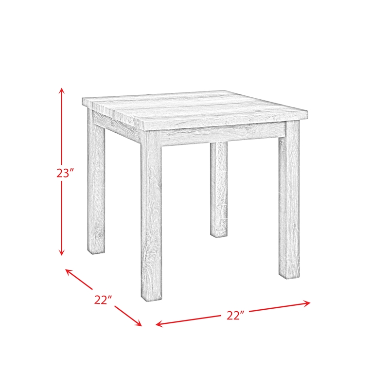 Maklaine Transitional Wood 3PC Occasional Table Set with Lift Top in Oak