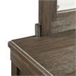 Maklaine Wood 7-Drawers Bedroom Dresser with Mirror Set in Brown