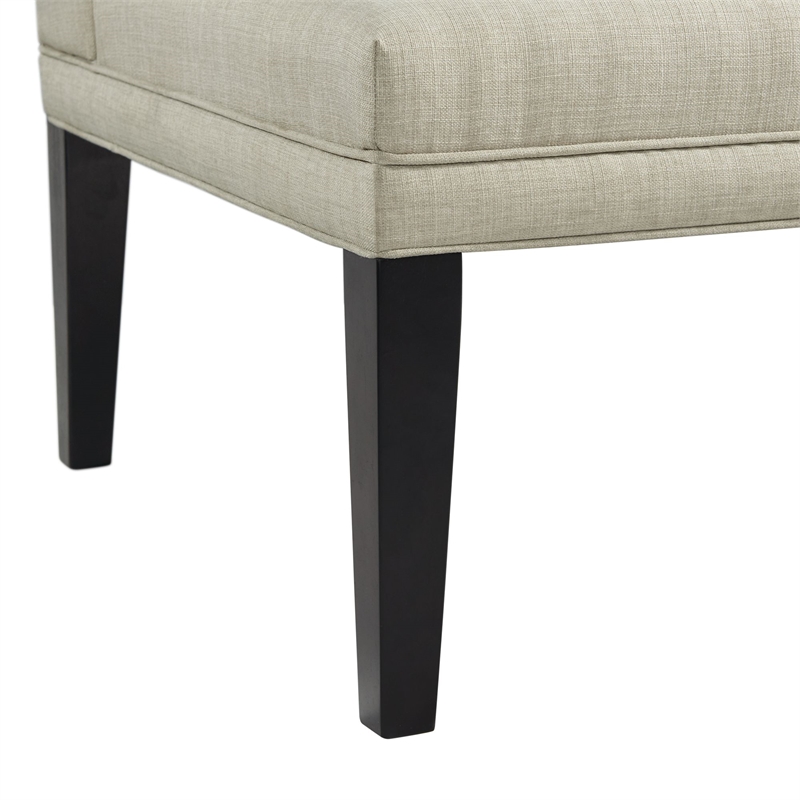 Maklaine Modern Fabric Loveseat with Five Pillows in Beige Finish