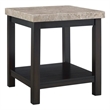 Maklaine End Table Coffee Accent Table Square in Wood - Espresso